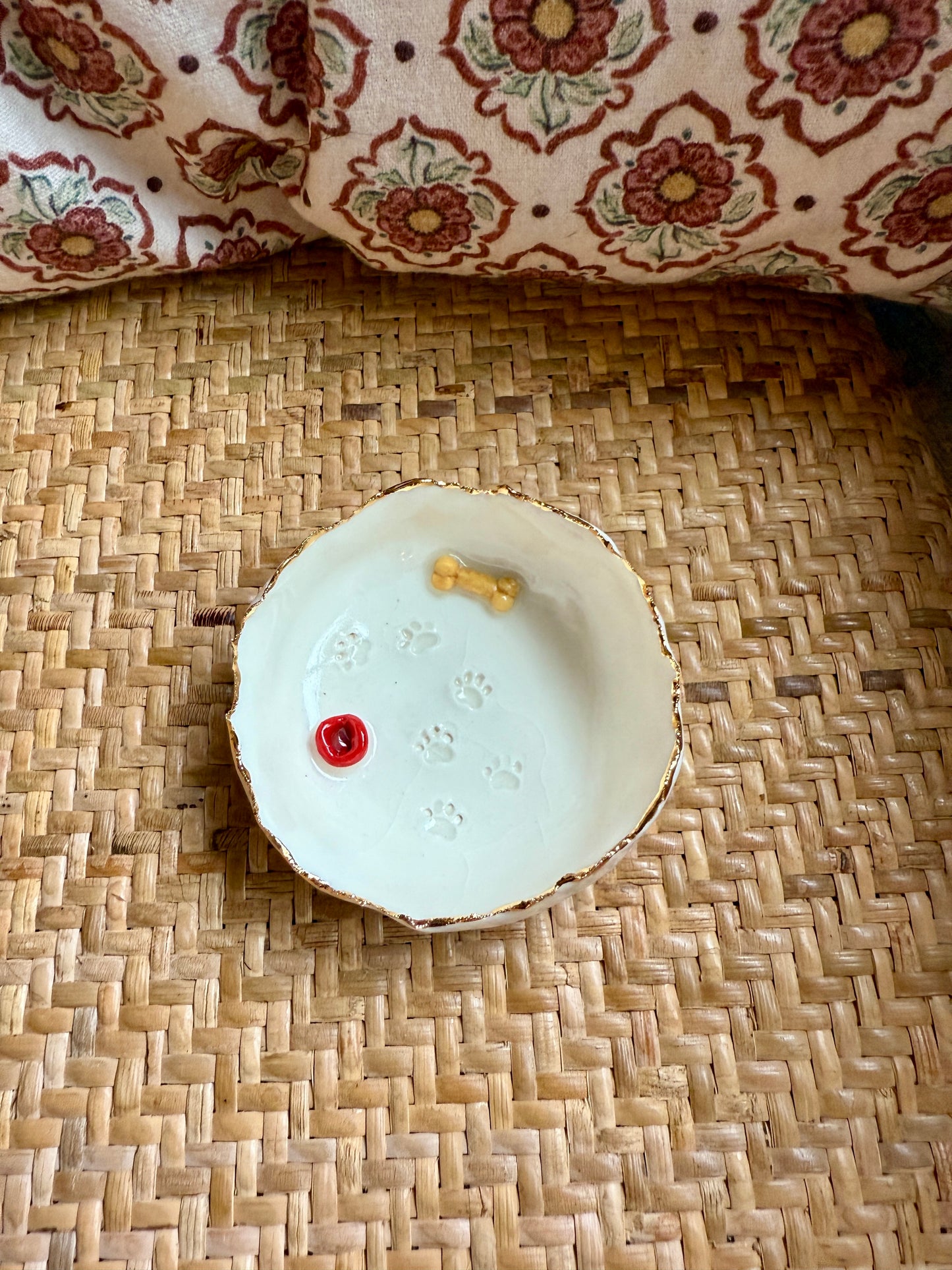 Dog and bowl