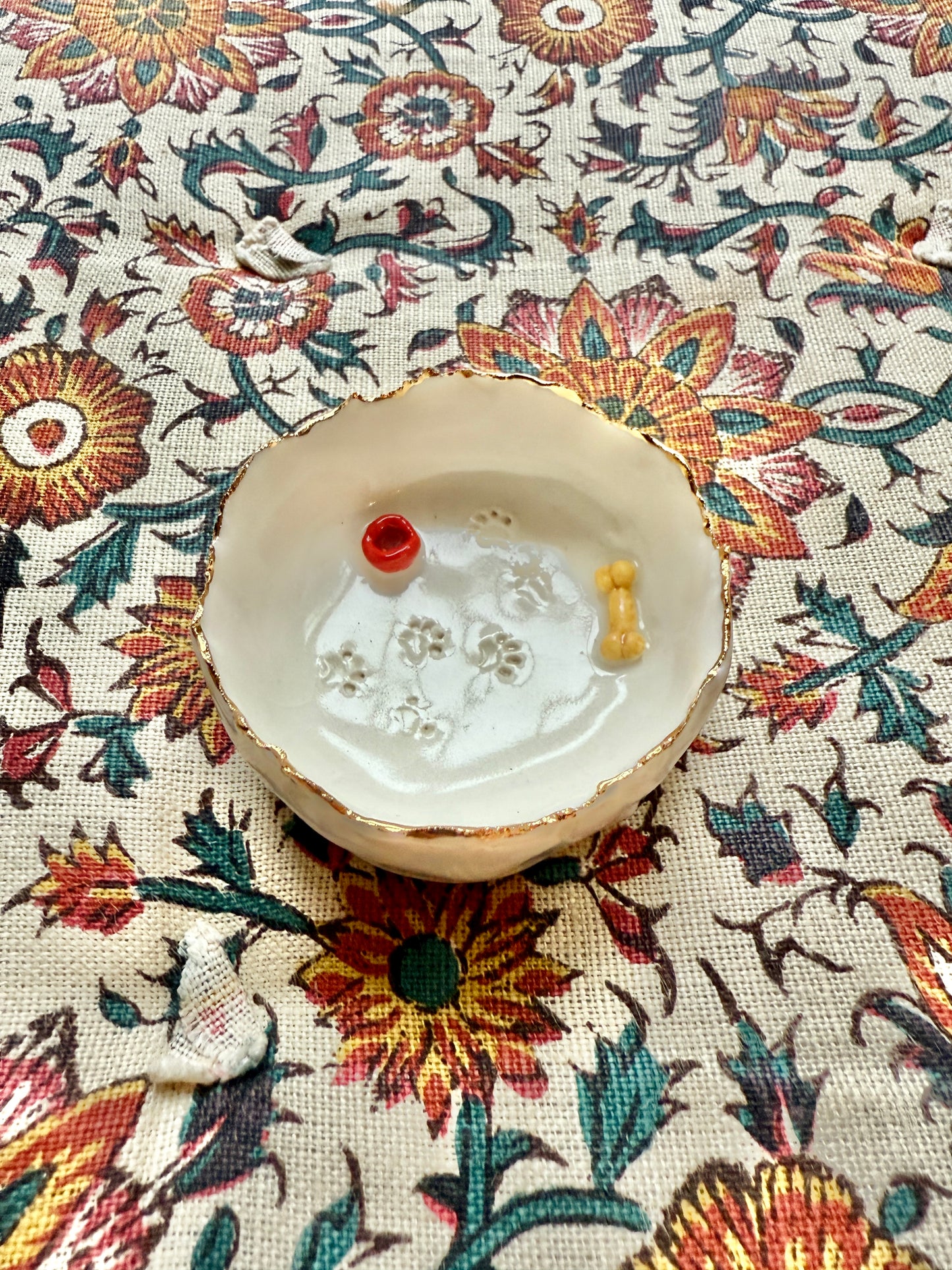 Dog and bowl